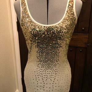 Sequined tank top